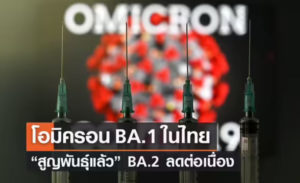 “โอมิครอน” BA.1 ในไทยสูญพันธุ์แล้ว BA.2 ลดลงต่อเนื่อง BA.4 – BA.5 ยังไม่พบ